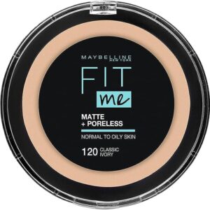 Maybelline New York Fit Me Matte & Poreless Powder - 120 Classic Ivory 12gm