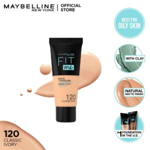 Maybelline Fit Me Matte and Poreless Liquid Foundation 120 Classic Ivory