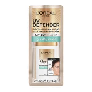 L'oreal Paris UV Defender Shine Control Daily Anti-ageing Sunscreen SPF 50+ with AIRLICIUM White 50ml