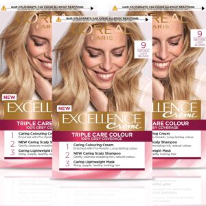 L'Oréal Paris Excellence Crème Permanent Hair Dye 9 Natural Light Blonde