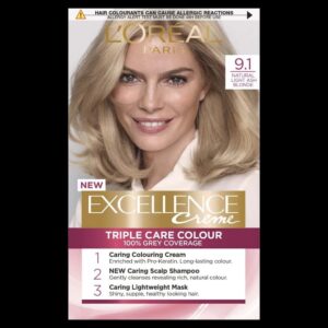 L’Oreal Paris Excellence 9.1 Natural Light Ash Blonde Permanent Hair Dye