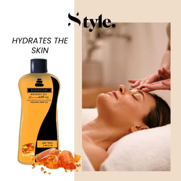 Style, Black Stone Massage Oil Amber 600ml