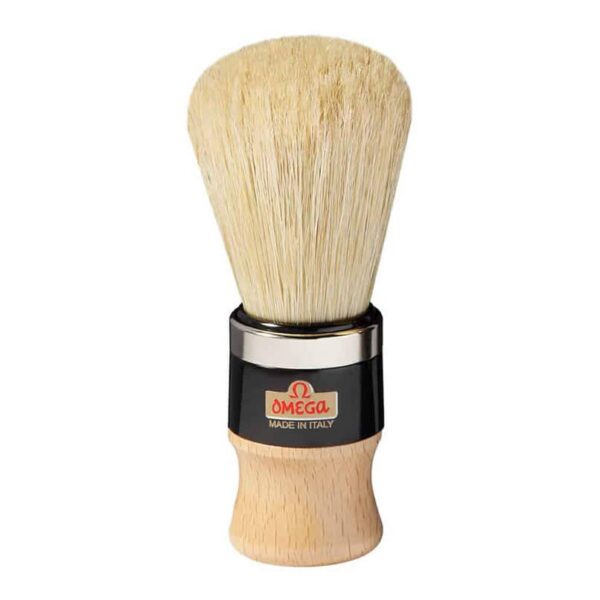 Omega 20102 Chrome Boar Bristle Shaving Brush