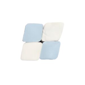 Beauty Glam Fair Lady Small Rhombus Sponges- Set 4Pcs (Blue & White)