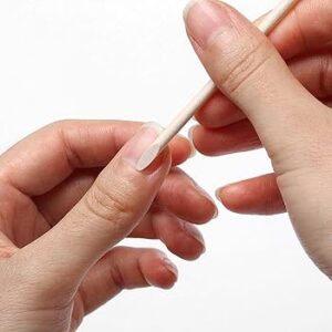 Dr.Schmidt 6 pcs Wood Stick Cuticle Pusher Remover Nail Designs Nail Art Stick Wooden Manicure Tools