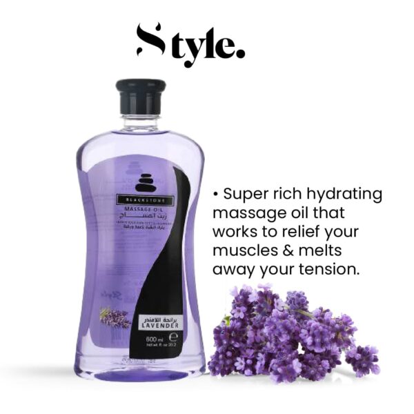 Style Black Stone Massage Oil Lavender 600ml