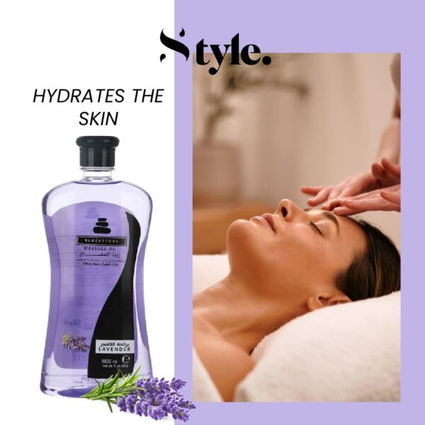 Style Black Stone Massage Oil Lavender 600ml