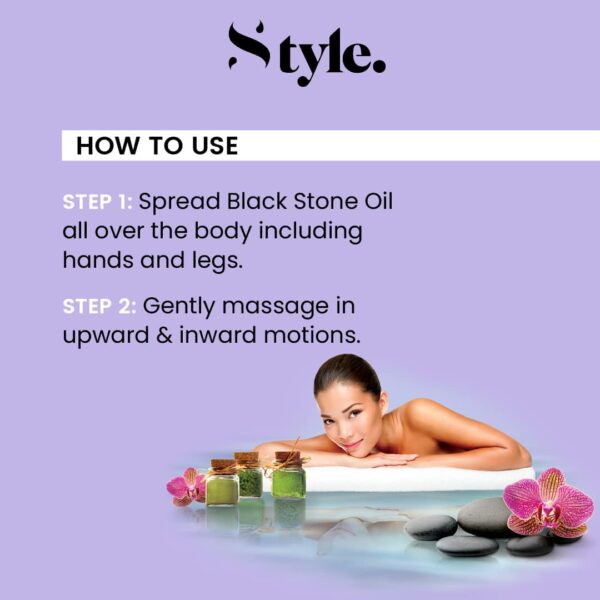 Style Black Stone Massage Oil Lavender 600ml