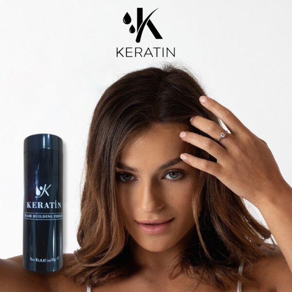 K.keratin Hair Building Fiber Powder Medium Brown - 27.5g